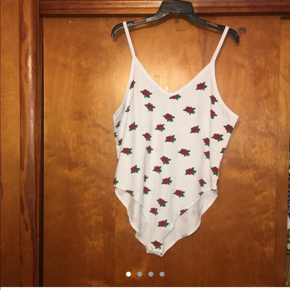 Rose Detailed Tank Bodysuit